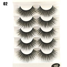 Load image into Gallery viewer, 5 Pairs 2 Styles 3D  Fluffy Wispy Thick Lashes