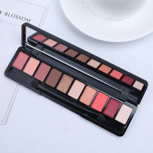 10 Colors Geometric Matte Glitter Palette