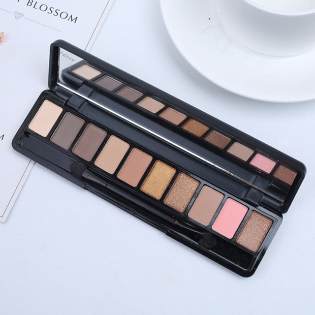 10 Colors Geometric Matte Glitter Palette
