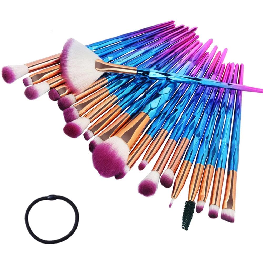 20Pcs Diamond Makeup Brushes Set