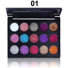Load image into Gallery viewer, 15 Color Glitter Eye Shadow Palette