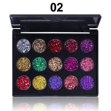 Load image into Gallery viewer, 15 Color Glitter Eye Shadow Palette